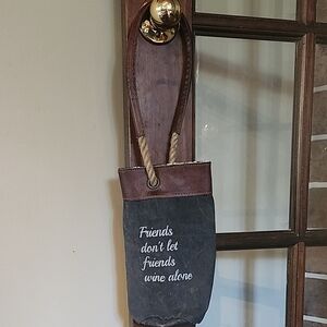 🍷🥂Wine Travel Bag Canvas & Leather